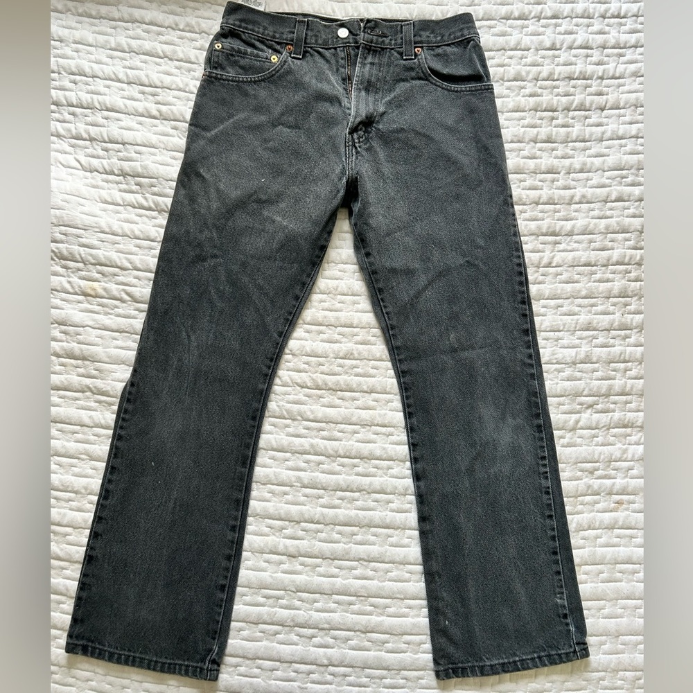 Black Levi’s midrise boot cut jeans
